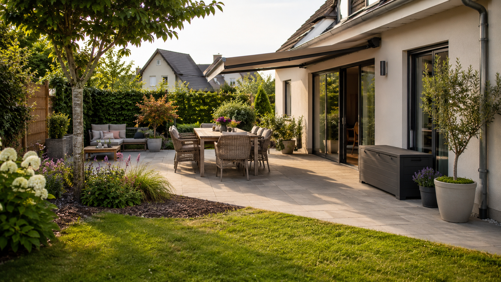 Terrassenmöbel auswählen: Material, Maße und Pflege