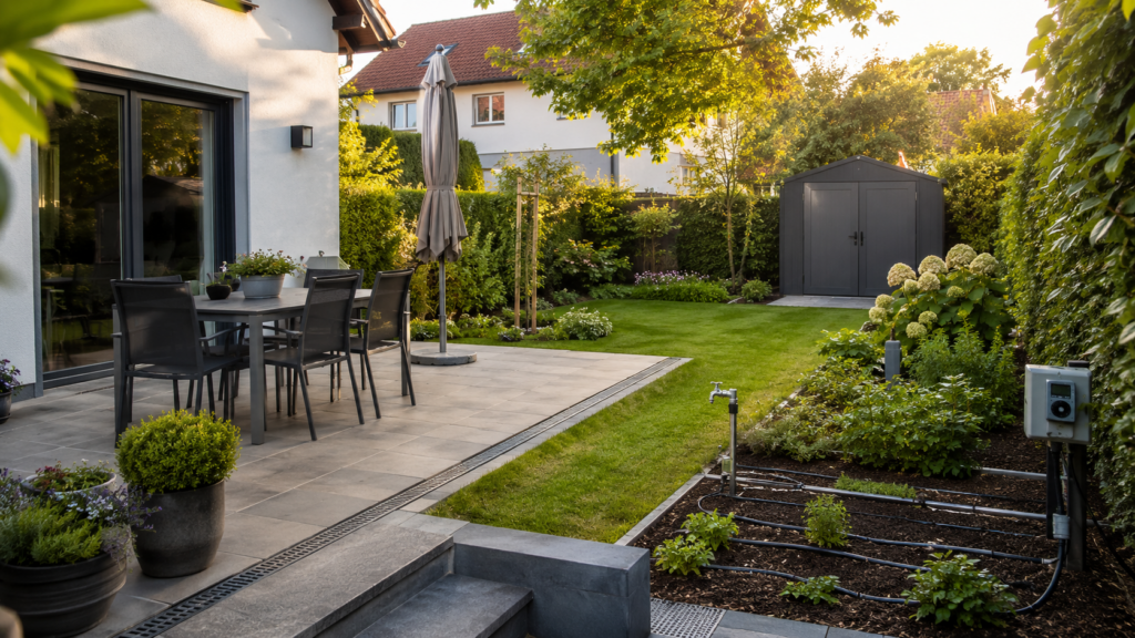 Garten Terrasse und Bewässerung vor dem Urlaub sichern