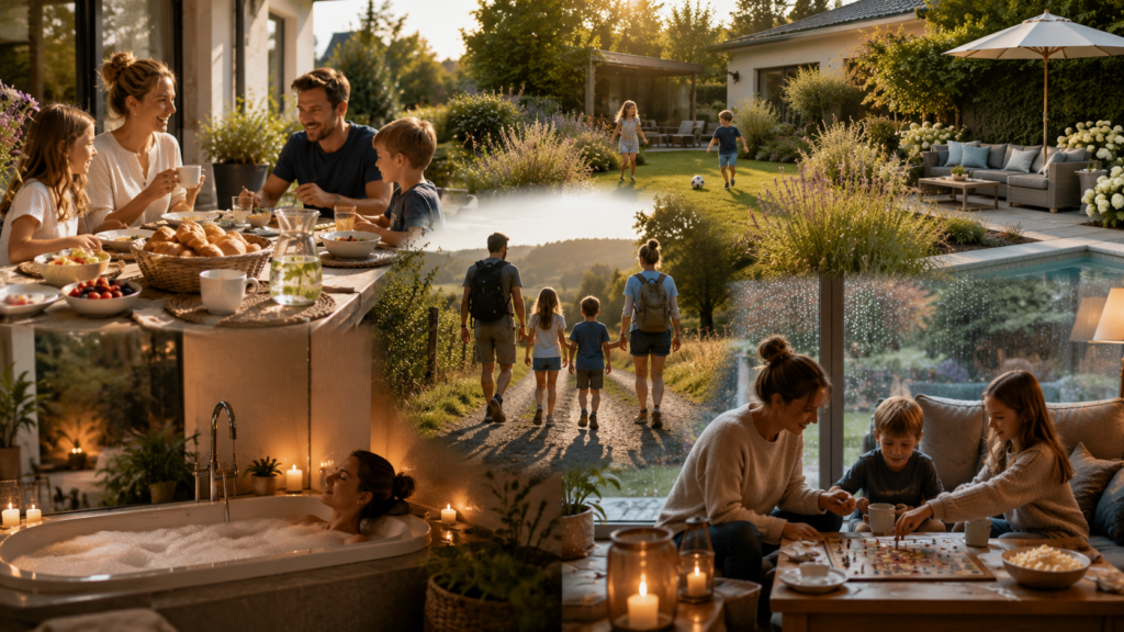 Sieben Tage Urlaub zu Hause mit Garten, Ausflug, Wellness und Familienzeit