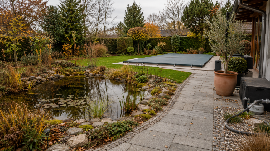 Gartenteich und Pool sicher auf den Winter vorbereiten