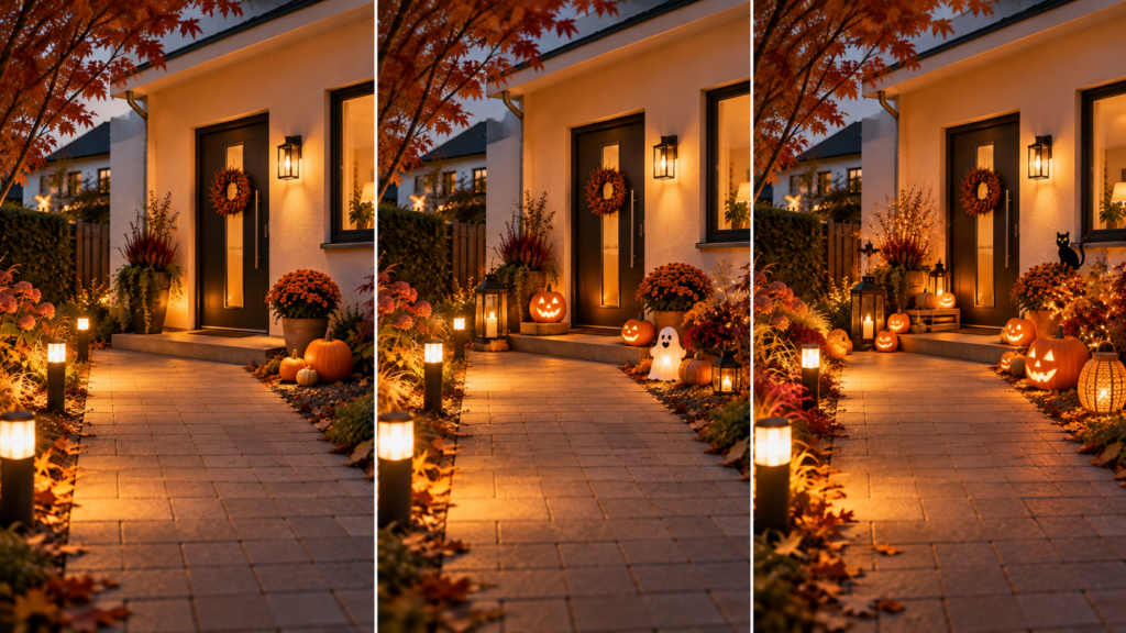 Drei Budgetvarianten für Halloween-Deko im Garten vom günstigen Einstieg bis zur aufwendigen Gestaltung.