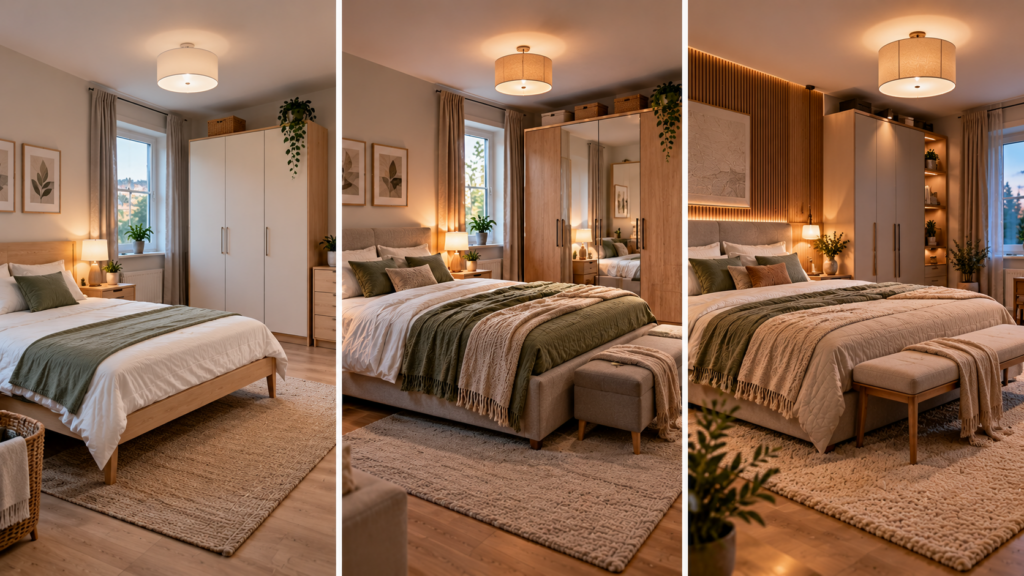 Schlafzimmer Kosten mit drei realistischen Budgetbeispielen vergleichen