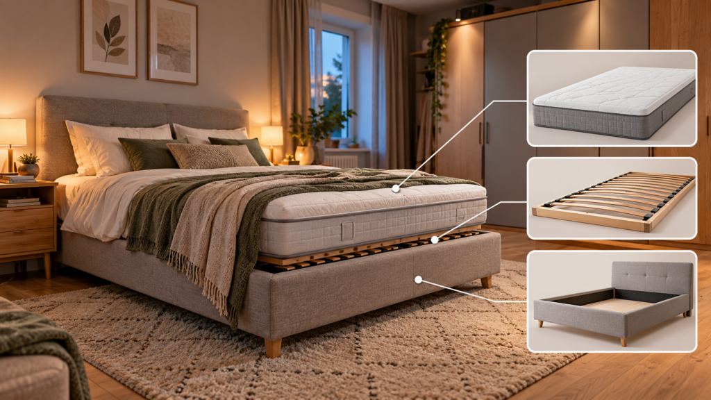 Kosten für Bettgestell Matratze und Unterbau im Schlafzimmer