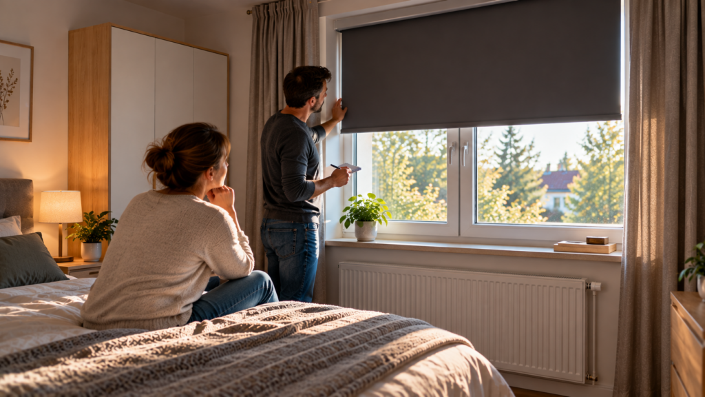 Schlafzimmer-Verdunkelung mit Checkliste vor dem Kauf freigeben